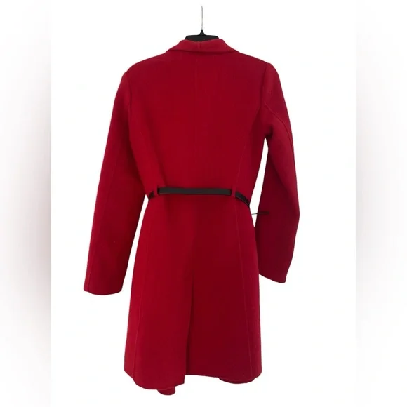 Red Wool Coat Size Small - Picture 2 of 12